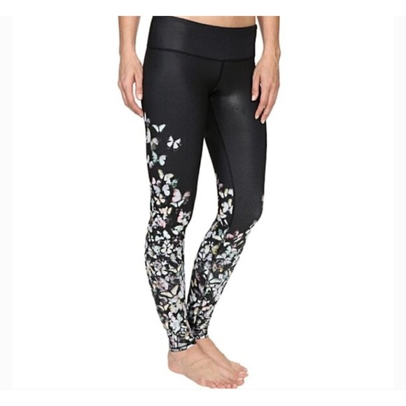 Alo Yoga Women's Butterly Print Leggins Black Sz M - Picture 1 of 8